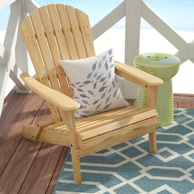 Highland Dunes Philbrick Solid Wood Folding Adirondack Chair & Reviews Wayfair